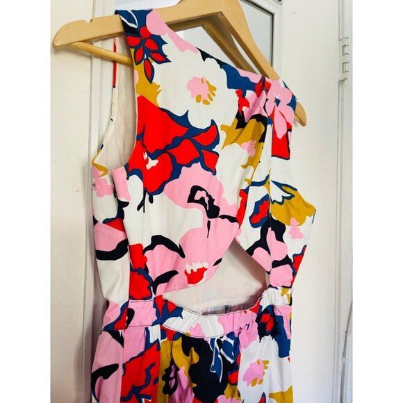 Anthropologie Whit Two Petal Print Dress with pockets and back opening Sz 6 - Picture 4 of 10